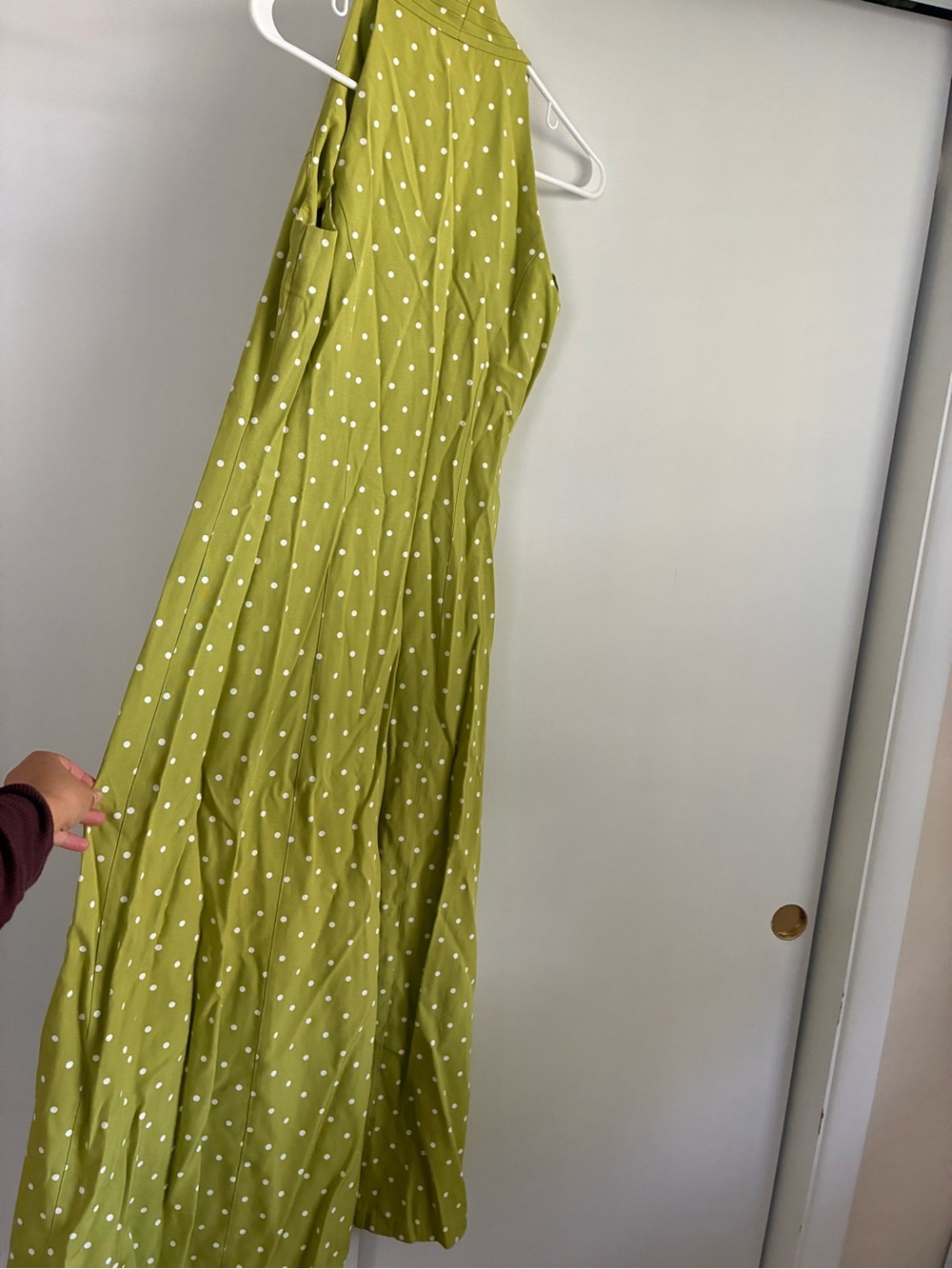 dressbarn Lime Green Polka Dot Dress - Picture 3 of 5